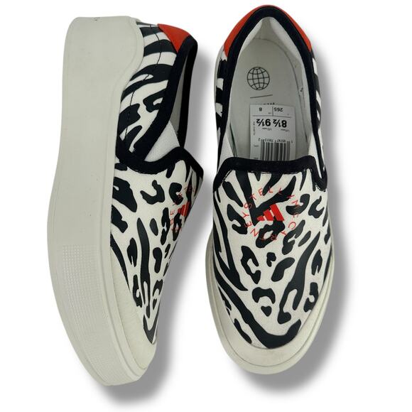 adidas Shoes - Adidas Stella McCartney Slip On Court Sneakers Shoes Womens Sz 9.5 Zebra Stripe
